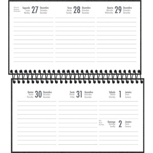 AGENDA EXECUTIVA ESPIRAL SEMANAL DE BOLSO CAMBRIDGE TILIBRA