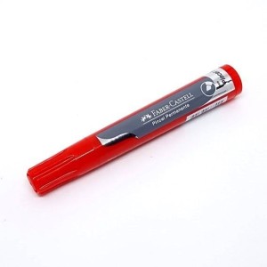 PINCEL MARCADOR PERMANENTE VERMELHO FABER CASTELL