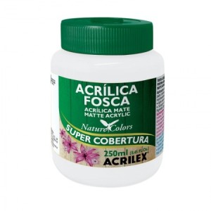 TINTA ACRÍLICA FOSCA 250ML BRANCO 519 ACRILEX