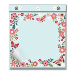 BLOCO OFFICE C/ PINOS 200 FLS BORBOLETAS VERDE FINA IDEIA