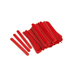 PALITO DE SORVETE PONTA REDONDA ESCOLAR 100 UNIDS VERMELHO THEOTO