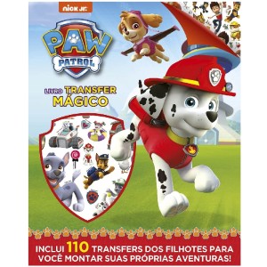 LIVRO COM TRANSFER MÁGICO PATRULHA CANINA