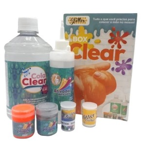 BOX CLEAR SLIME GLITTER