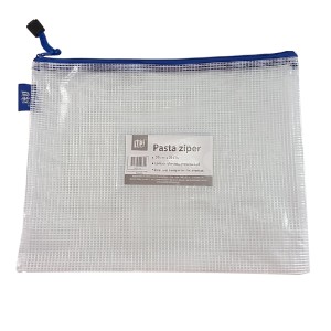 PASTA C/ ZIPER RETÂNGULO 29CMX22CM AZUL YES