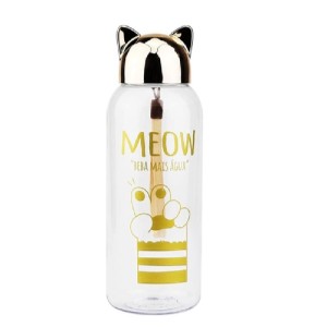 GARRAFA PLÁSTICO MEOW BEBA MAIS ÁGUA 650ML