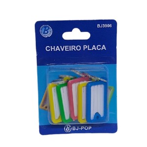 CHAVEIRO PLACA COM 5 UNIDS PLÁSTICO