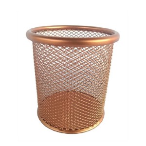 PORTA LÁPIS 9CM ARAMADO REDONDO GOLD ROSE KAZ