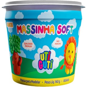 MASSINHA DE MODELAR SOFT 140G AZUL UTI GUTI