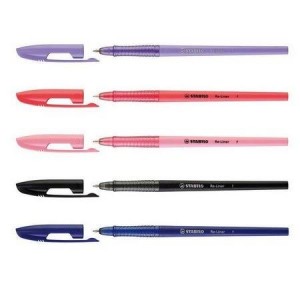 CANETA ESFEROGRÁFICA RE-LINER 0.7MM 5 CORES STABILO