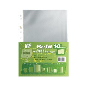 SACO PLÁSTICO COLEGIAL 10 FOLHAS YES