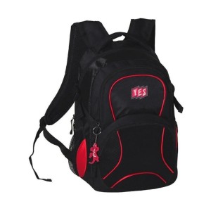 MOCHILA 2 DIVISÕES PRETO E ROSA YES
