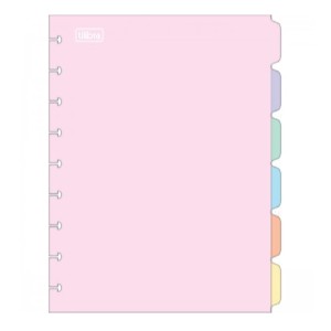 DIVISÓRIAS TILIDISCO COLEGIAL ACADEMIE COLORIDO C/6 TILIBRA