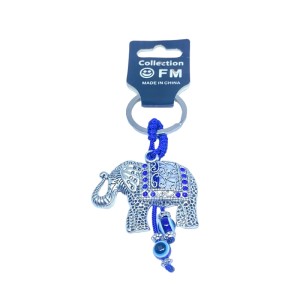 CHAVEIRO ELEFANTE OLHO GREGO METAL
