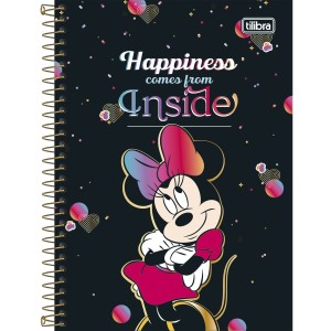 CADERNO ESPIRAL CD 1/4 MINNIE 80 FLS TILIBRA