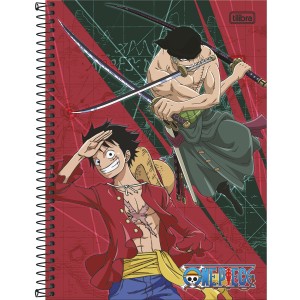 CADERNO ESPIRAL CD UNIV 10M ONE PIECE 160 FLS TILIBRA