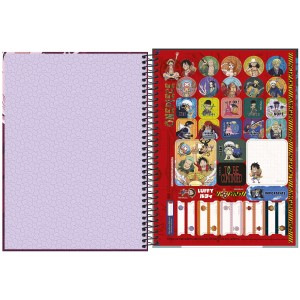 CADERNO ESPIRAL CD UNIV 10M ONE PIECE 160 FLS TILIBRA