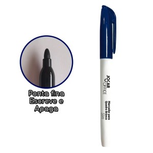 MARCADOR QUADRO BRANCO AZUL SLIM JOCAR OFFICE