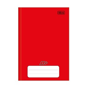 CADERNO BROCHURA CAPA DURA 1/4  VERMELHO 96 FLS D+ TILIBRA