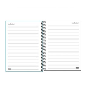 CADERNO ESPIRAL CAPA PLAST UNIV 1M NEON AZUL 80FLS TILIBRA
