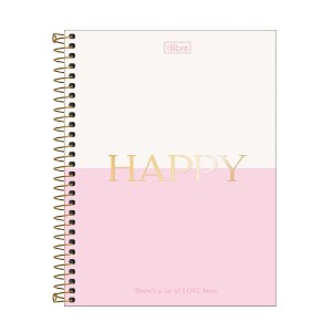 CADERNO ESPIRAL CD COLEGIAL 10M HAPPY 160 FLS TILIBRA