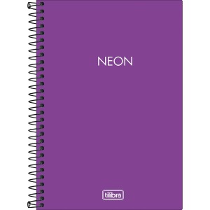CADERNO ESPIRAL CP 1/4 SEM PAUTA NEON ROXO 80F TILIBRA