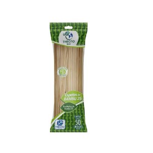 ESPETO DE BAMBU CHURRASCO 25CM 50 UNID THEOTO ECO