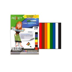 BLOCO ECOCORES CRIATIVO COLOR SET A4 120G 24 FLS 8C RIDET