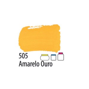TINTA PVA FOSCA 250ML AMARELO OURO 505 ACRILEX