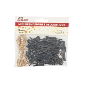 MINI PRENDEDOR DECORATIVO MADEIRA 50 UN COR SORT MEGAGIFT
