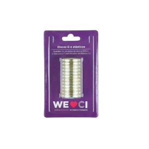 DISCOS + ELASTICO DOURADO G 31MM CADERNO INTELIGENTE