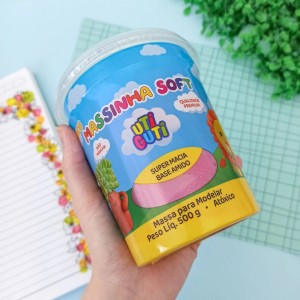 MASSINHA DE MODELAR SOFT 500G AZUL CLARO UTI GUTI