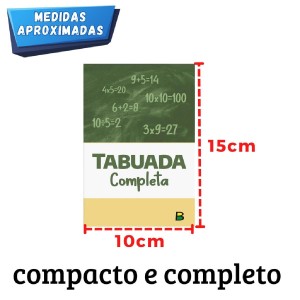 TABUADA COMPLETA KIT 10 UNIDADES 10X15 CM BRASILEITURA