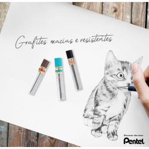 GRAFITE HI POLYMER SUPER 0.9 2B 12 MINAS PENTEL