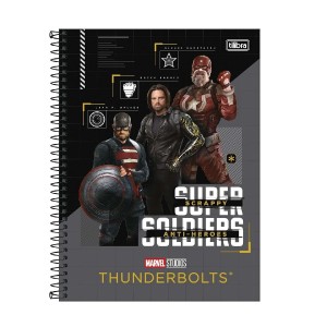 CADERNO ESPIRAL CD UNIV 10M THUNDERBOLTS 160 FLS TILIBRA