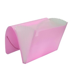 PASTA SANFONADA A4 BREEZE 12 DIVISÓRIAS ROSA PASTEL DAC