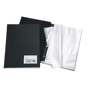 PASTA CATÁLOGO OFÍCIO PRETA COM 50 ENVELOPES FINOS DAC