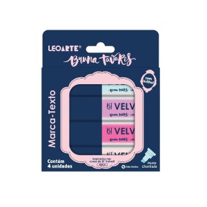 MARCA-TEXTO COM BRILHO 4 CORES BRUNA TAVARES LEOARTE