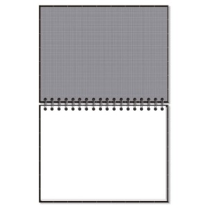 CADERNO DE LETTERING PRETO QUADRICULADO C/ 40 FOLHAS BRANCAS FINA IDEIA