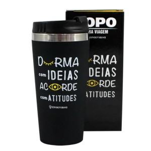 COPO VIAGEM C/ TAMPA 450ML ACORDE C/ ATITUDES ZONA CRIATIVA