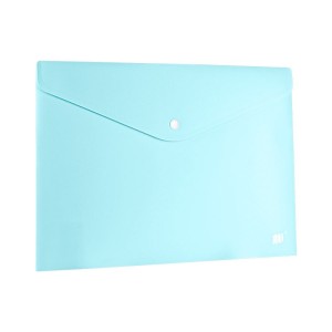 PASTA C/ BOTÃO HORIZONTAL OF AZUL PASTEL - YES