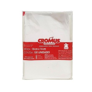 PACOTE DE SACO TRANSPARENTE 10X14CM 100 UNIDADES CROMUS