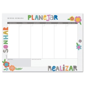 BLOCO SEMANAL FRASES COLORIDAS FINA IDEIA