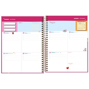 PLANNER ESPIRAL COLEGIAL M7 LOVE PINK TILIBRA